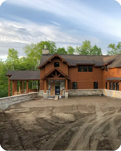 Maison de luxe vue detaillee Lebo Construction